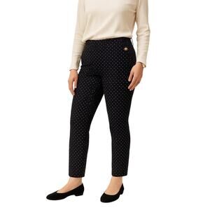 Anne Klein Slim Black White Polka Dot Chino Ankle Pants Womens 4